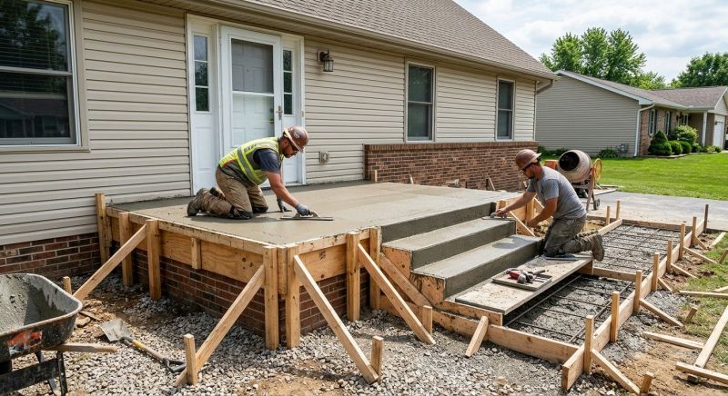 Porch Concrete Pouring in Denver, CO