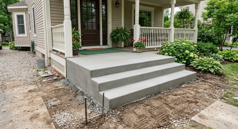 Poured Steps Installation in Sacramento, CA
